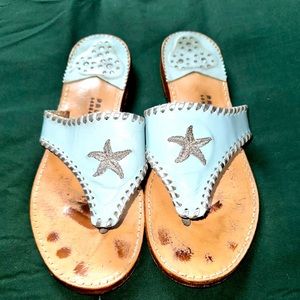 Palm Beach Sandals embroidered starfish sandals Sz 9